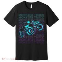 Monster Truck Retro Premium T-Shirt thumb 0