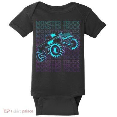 Monster Truck Retro Baby Bodysuit
