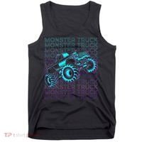 Monster Truck Retro Tank Top thumb 0