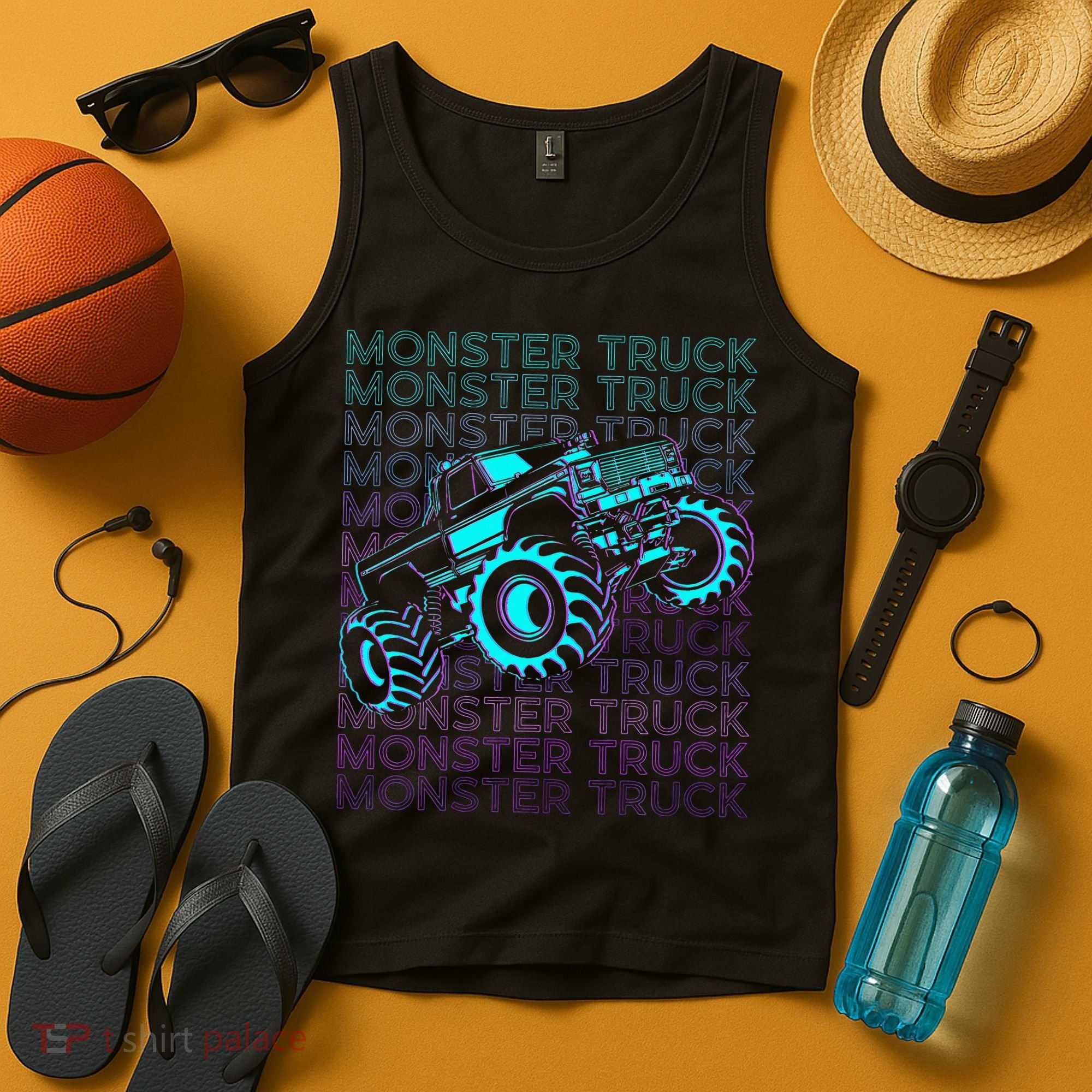 Monster Truck Retro Tank Top