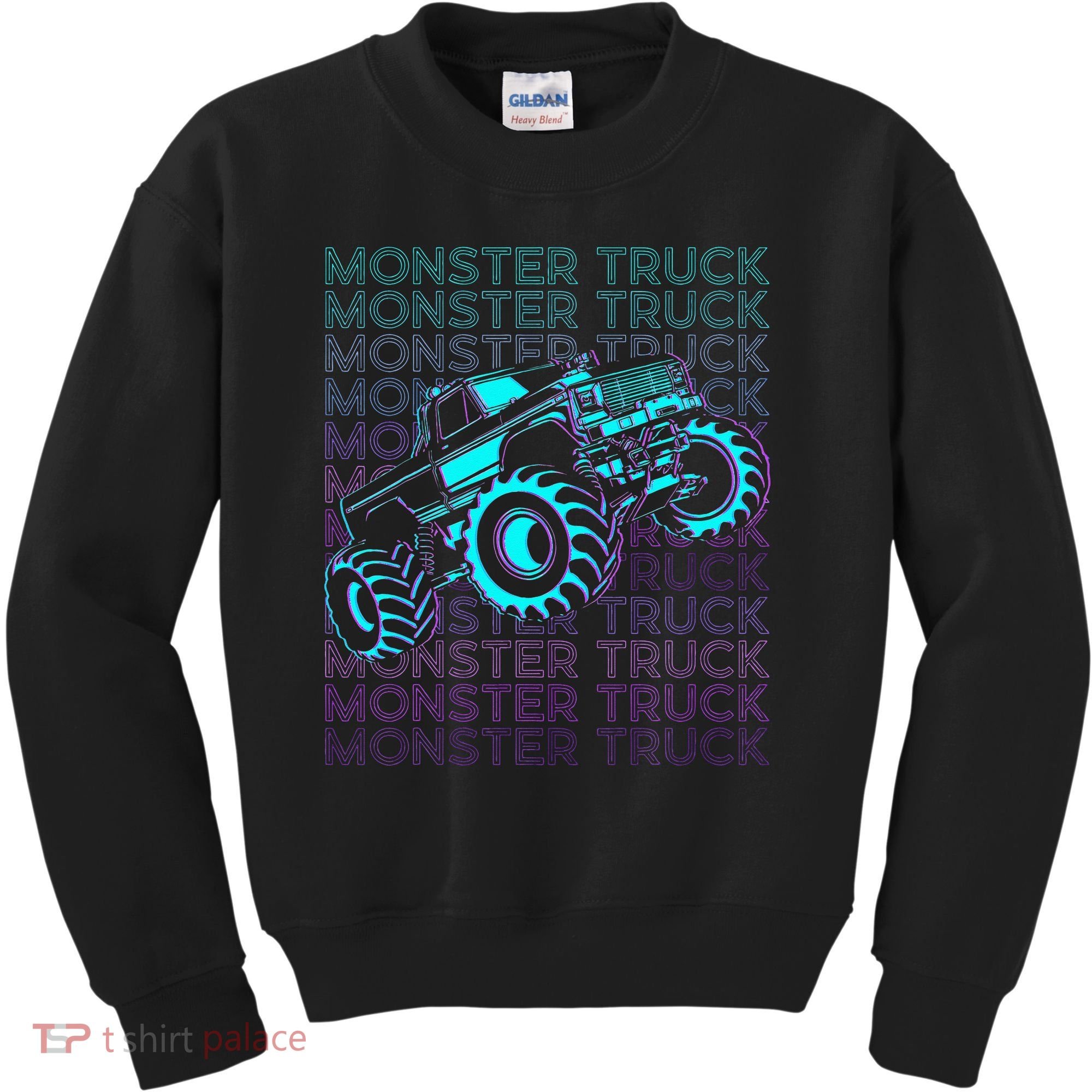 Monster Truck Retro Kids Sweatshirt