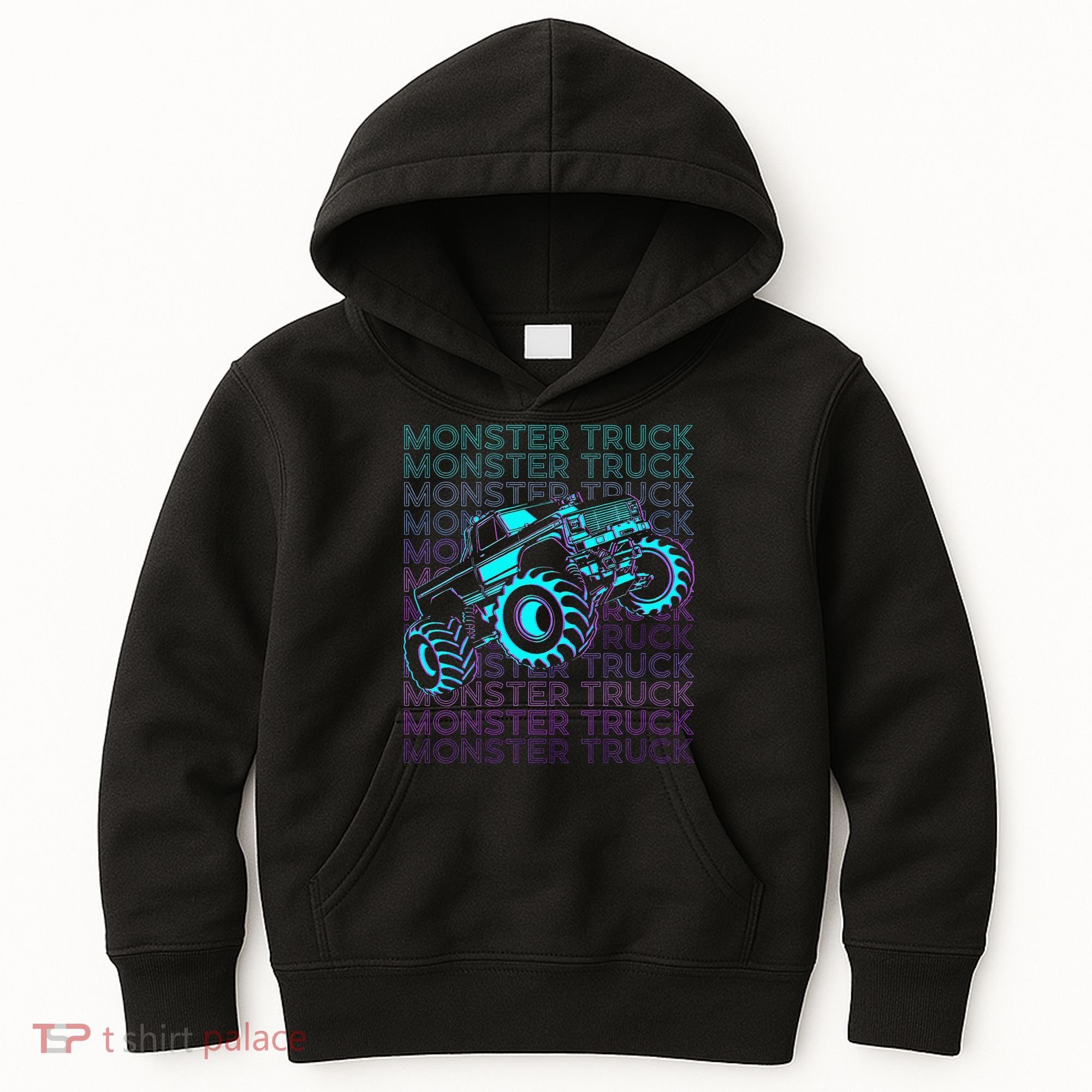 Monster Truck Retro Kids Hoodie