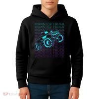 Monster Truck Retro Kids Hoodie thumb 4