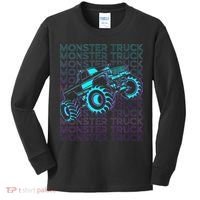 Monster Truck Retro Kids Long Sleeve Shirt thumb 0