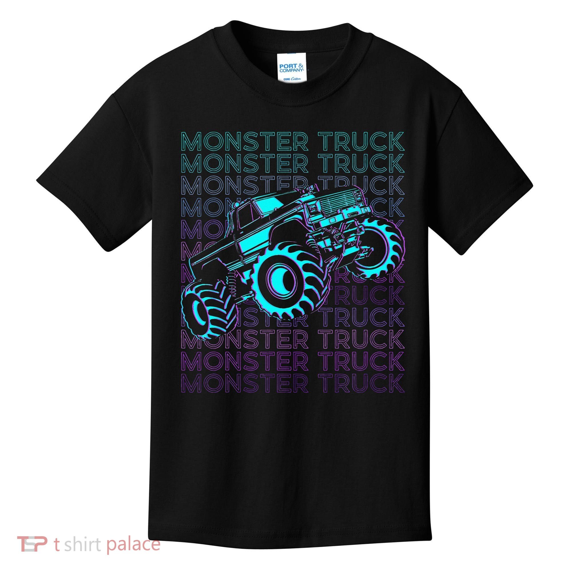 Monster Truck Retro Kids T-Shirt