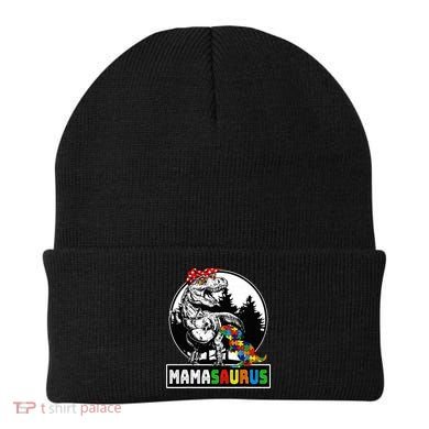 Mamasaurus T Rex Dinosaur Mama Saurus Autism Awareness Beanie