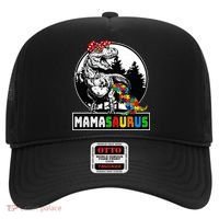 Mamasaurus T Rex Dinosaur Mama Saurus Autism Awareness Hat thumb 0