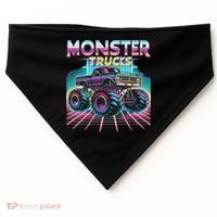 Monster Truck Retro Monster Trucks USA-Made Doggie Bandana thumb 0