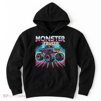 Monster Truck Retro Monster Trucks Hoodie thumb 0