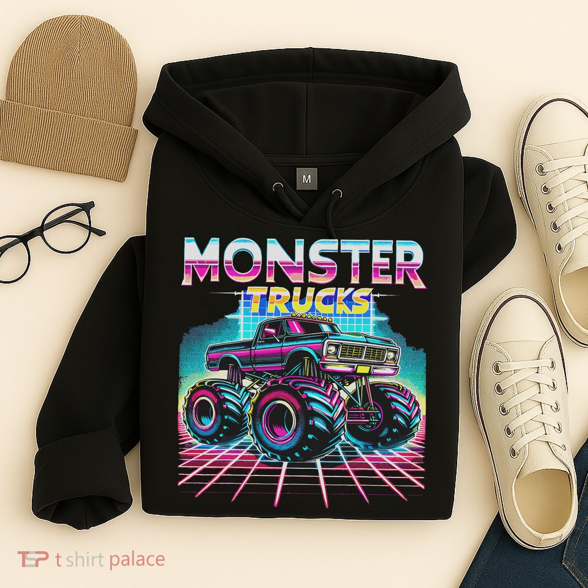 Monster Truck Retro Monster Trucks Hoodie