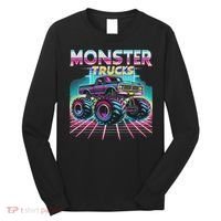 Monster Truck Retro Monster Trucks Long Sleeve Shirt thumb 0
