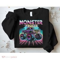 Monster Truck Retro Monster Trucks Sweatshirt thumb 2