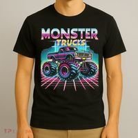 Monster Truck Retro Monster Trucks T-Shirt thumb 3