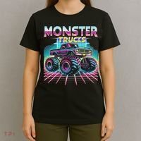 Monster Truck Retro Monster Trucks T-Shirt thumb 4