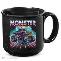 Monster Truck Retro Monster Trucks 15oz Campfire Ceramic Mug thumb 0