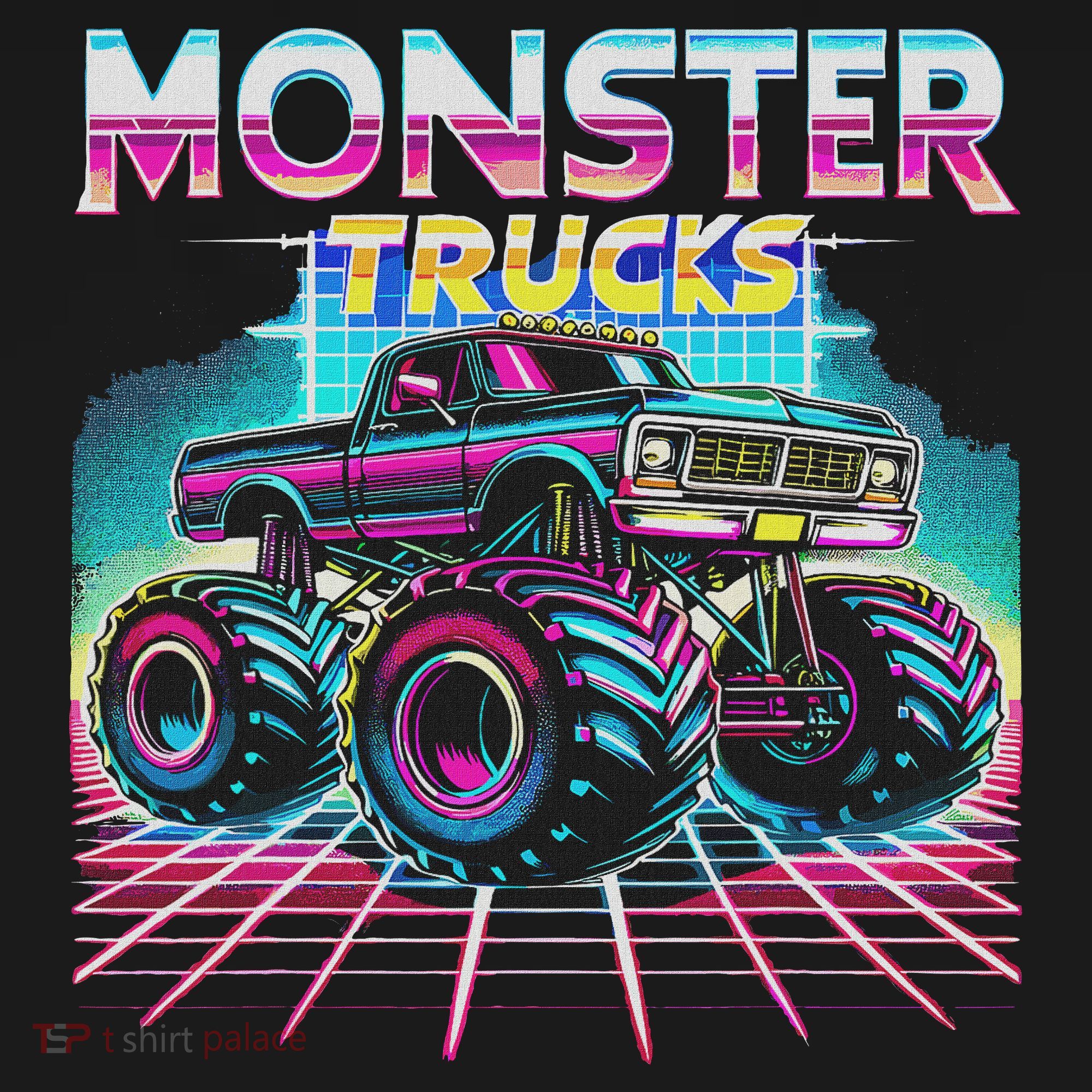 Monster Truck Retro Monster Trucks Women's Hoodie