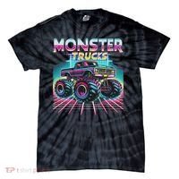 Monster Truck Retro Monster Trucks Tie-Dye T-Shirt thumb 0