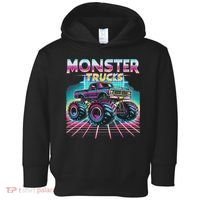 Monster Truck Retro Monster Trucks Toddler Hoodie thumb 0