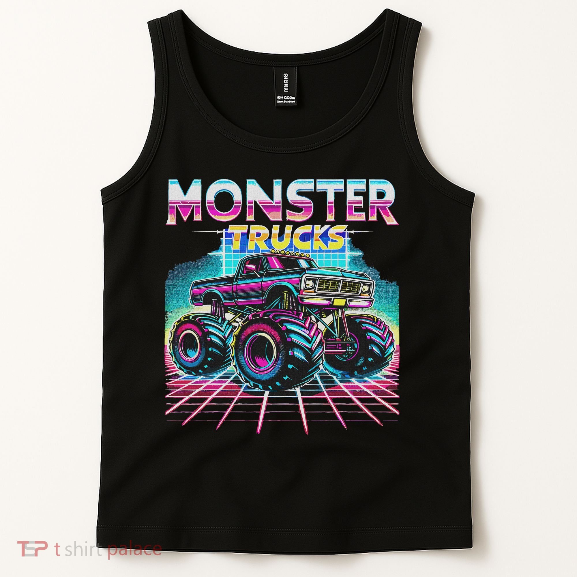 Monster Truck Retro Monster Trucks Tank Top