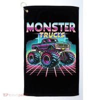Monster Truck Retro Monster Trucks Golf Towel thumb 0