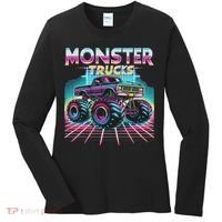 Monster Truck Retro Monster Trucks Women's Long Sleeve Shirt thumb 0
