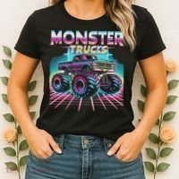 Monster Truck Retro Monster Trucks Women's T-Shirt thumb 2