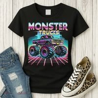 Monster Truck Retro Monster Trucks Women's T-Shirt thumb 3