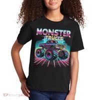Monster Truck Retro Monster Trucks Kids T-Shirt thumb 2