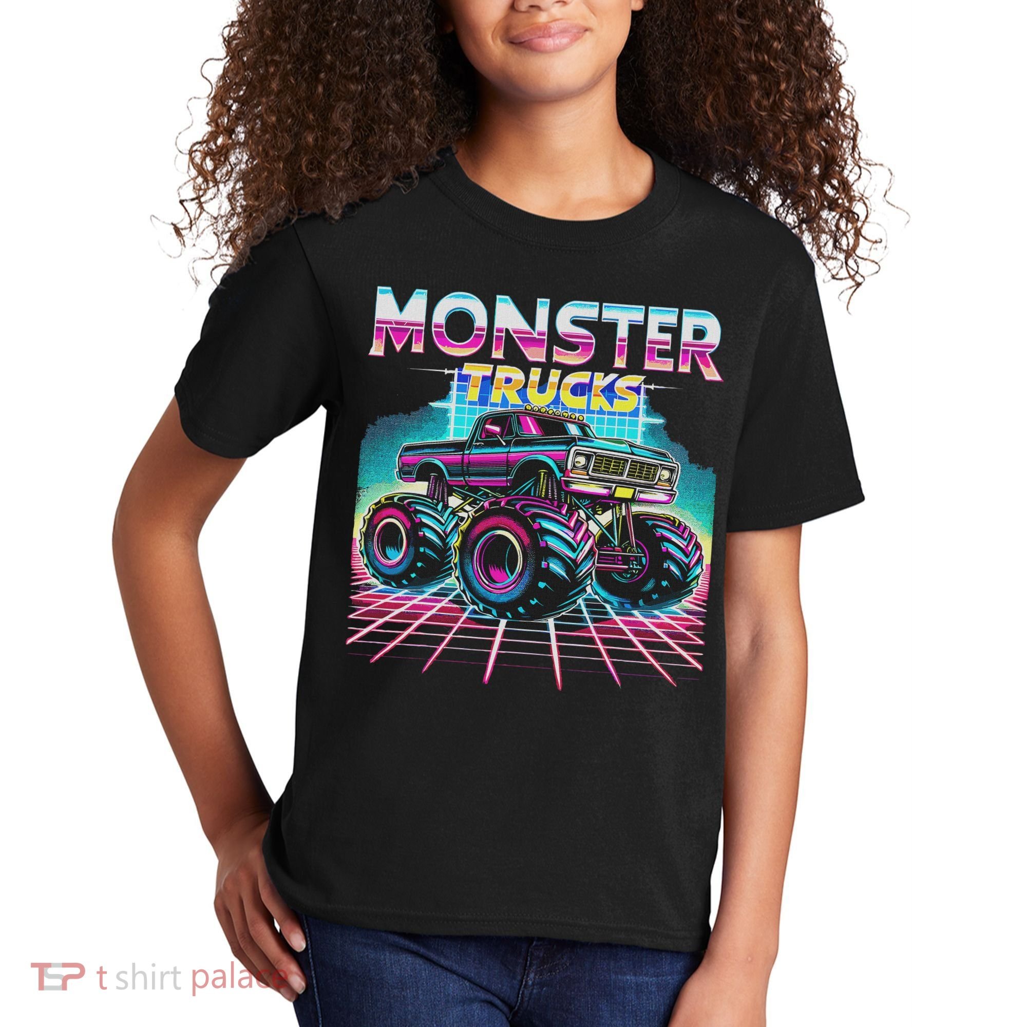 Monster Truck Retro Monster Trucks Kids T-Shirt