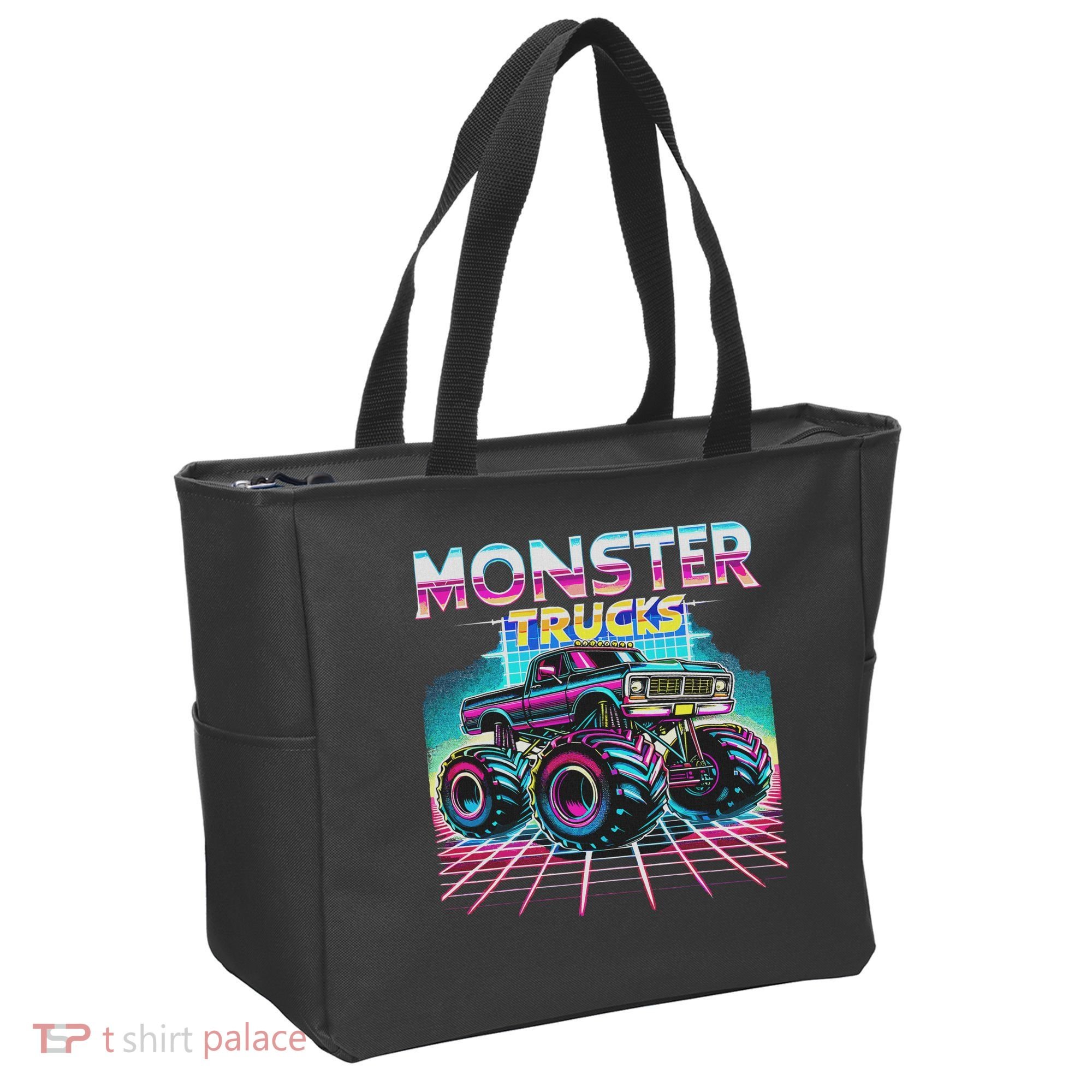 Monster Truck Retro Monster Trucks Tote Bag
