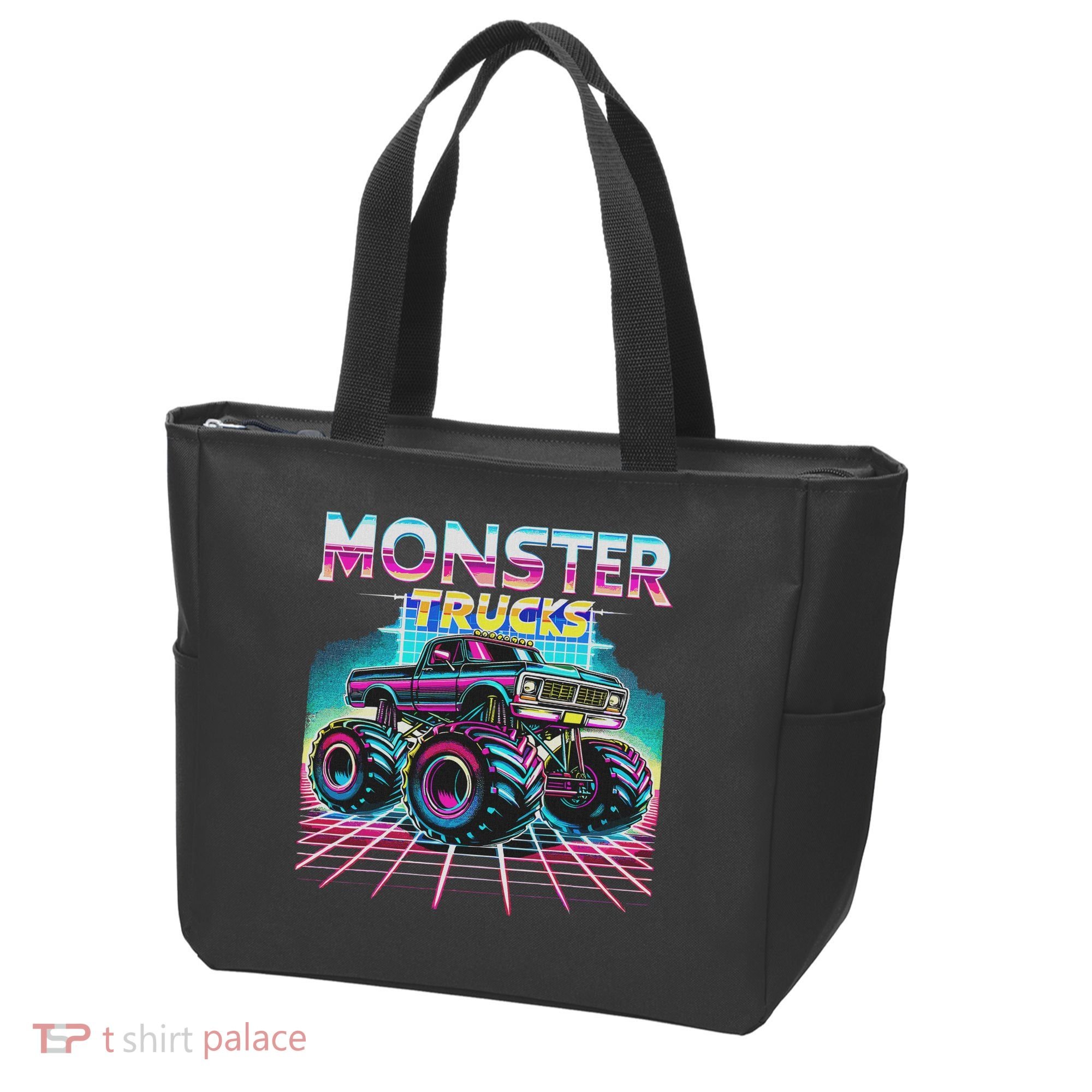 Monster Truck Retro Monster Trucks Tote Bag