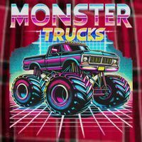 Monster Truck Retro Monster Trucks Men's Flannel Plaid Pajama Pants thumb 2