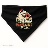 Mamasaurus T Rex Dinosaur Mama Saurus Family Matching Gift USA-Made Doggie Bandana thumb 0