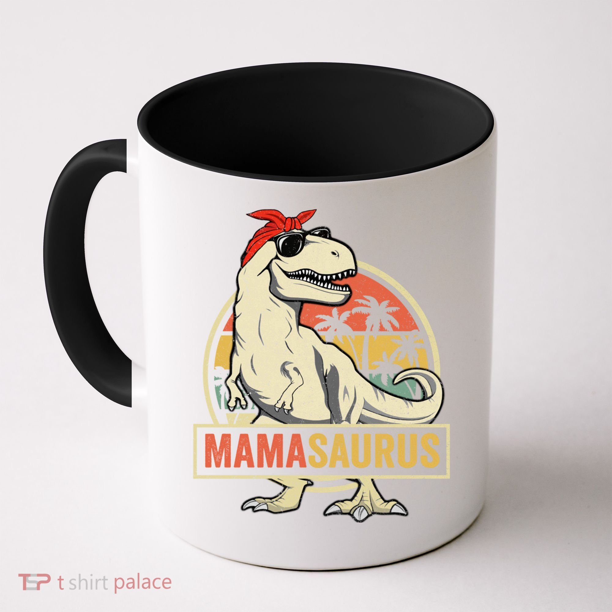 Mamasaurus T Rex Dinosaur Mama Saurus Family Matching Gift Coffee Mug