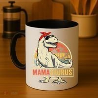 Mamasaurus T Rex Dinosaur Mama Saurus Family Matching Gift Coffee Mug thumb 4
