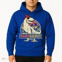 Mamasaurus T Rex Dinosaur Mama Saurus Family Matching Gift Hoodie thumb 2