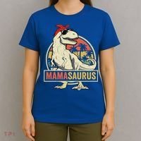 Mamasaurus T Rex Dinosaur Mama Saurus Family Matching Gift T-Shirt thumb 4