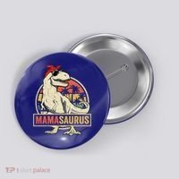Mamasaurus T Rex Dinosaur Mama Saurus Family Matching Gift Button thumb 0