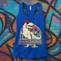 Mamasaurus T Rex Dinosaur Mama Saurus Family Matching Gift Women's Tank Top thumb 3