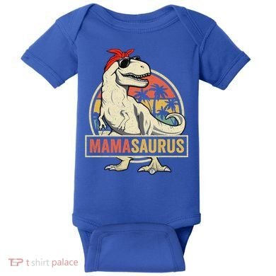 Mamasaurus T Rex Dinosaur Mama Saurus Family Matching Gift Baby Bodysuit