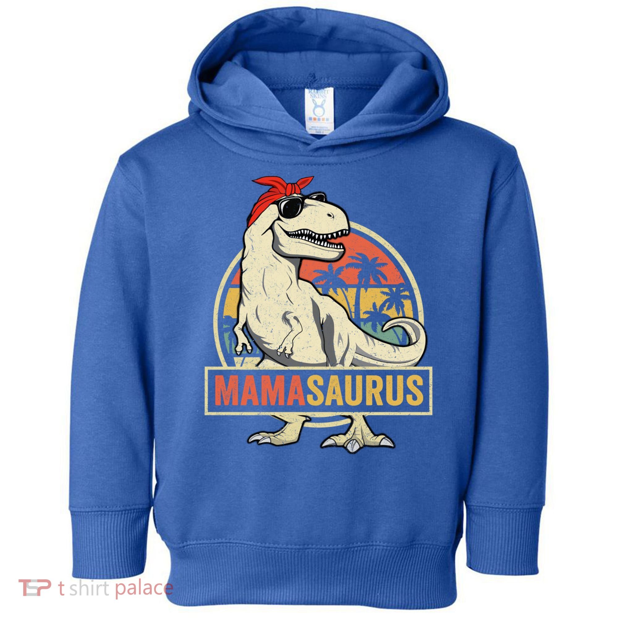 Mamasaurus T Rex Dinosaur Mama Saurus Family Matching Gift Toddler Hoodie