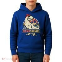 Mamasaurus T Rex Dinosaur Mama Saurus Family Matching Gift Kids Hoodie thumb 4