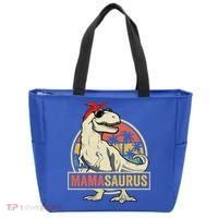Mamasaurus T Rex Dinosaur Mama Saurus Family Matching Gift Tote Bag thumb 0