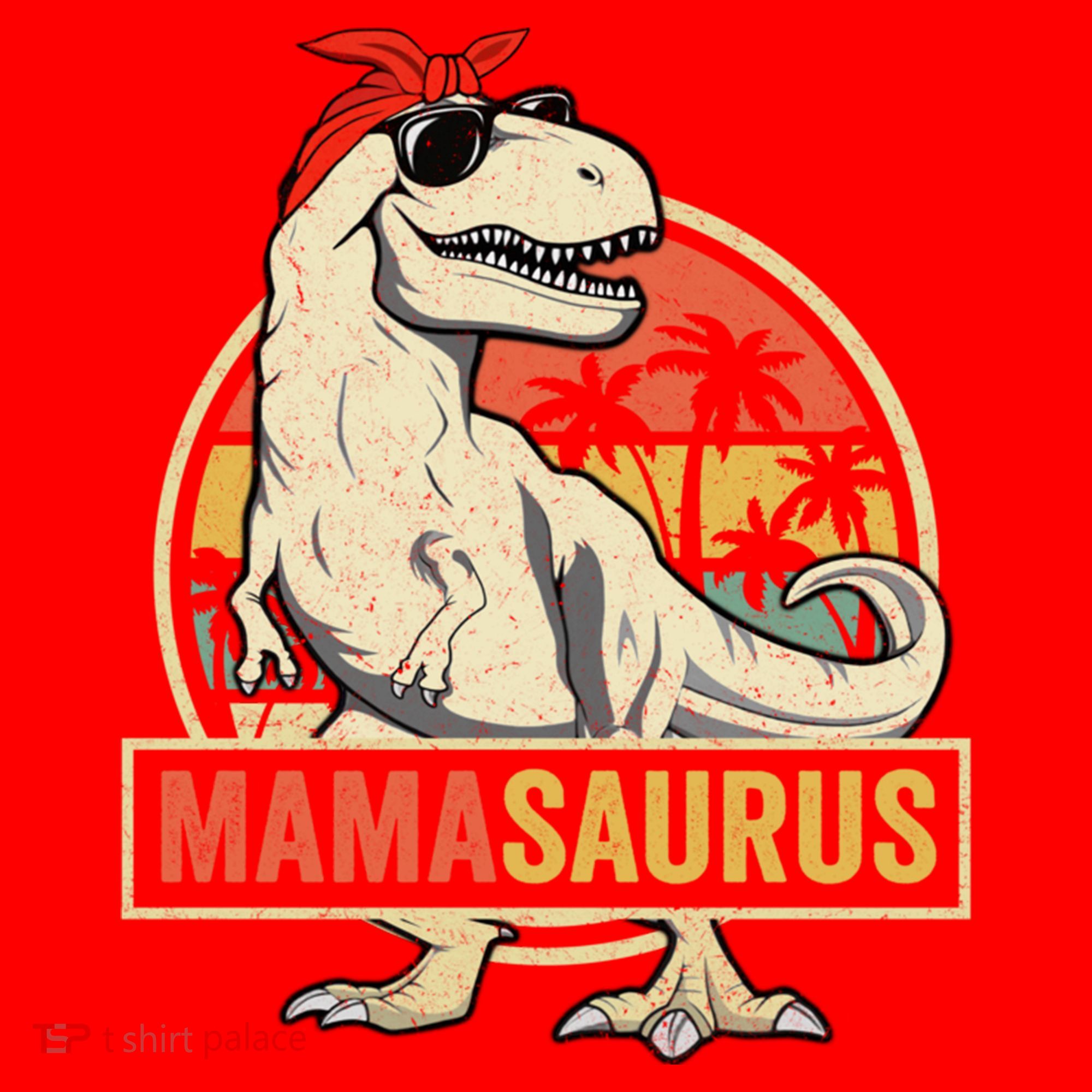 Mamasaurus T Rex Dinosaur Mama Saurus Family Matching Gift Santa Hat