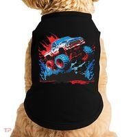 Monster Truck Red White And Blue Usa  Doggie Tank thumb 0