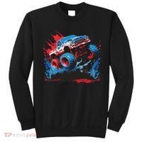 Monster Truck Red White And Blue Usa  Sweatshirt thumb 0