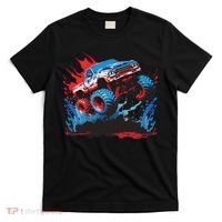 Monster Truck Red White And Blue Usa  T-Shirt thumb 0