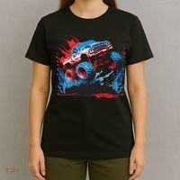Monster Truck Red White And Blue Usa  T-Shirt thumb 4