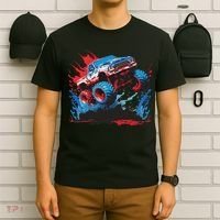 Monster Truck Red White And Blue Usa  T-Shirt thumb 6