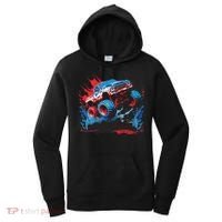 Monster Truck Red White And Blue Usa  Women's Hoodie thumb 0